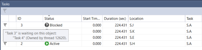PDB_Walkthrough_7 Two waiting tasks in Tasks window