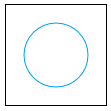 Un círculo azul