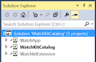La solución en Visual Studio