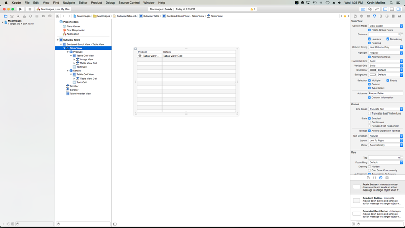 Diseño de la nueva vista en Xcode Diseño de la nueva vista en Xcode