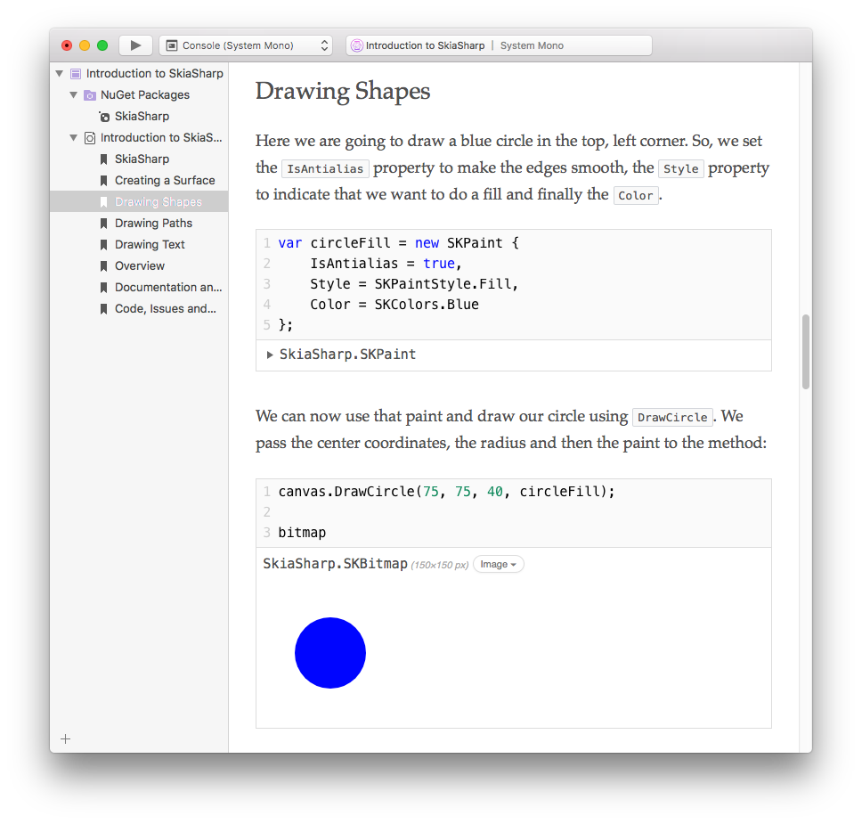 Workbook showing drawing shapes code