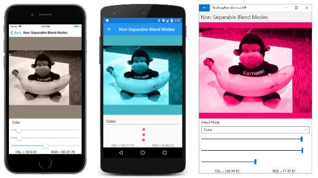 Modos de fusión no separables: color