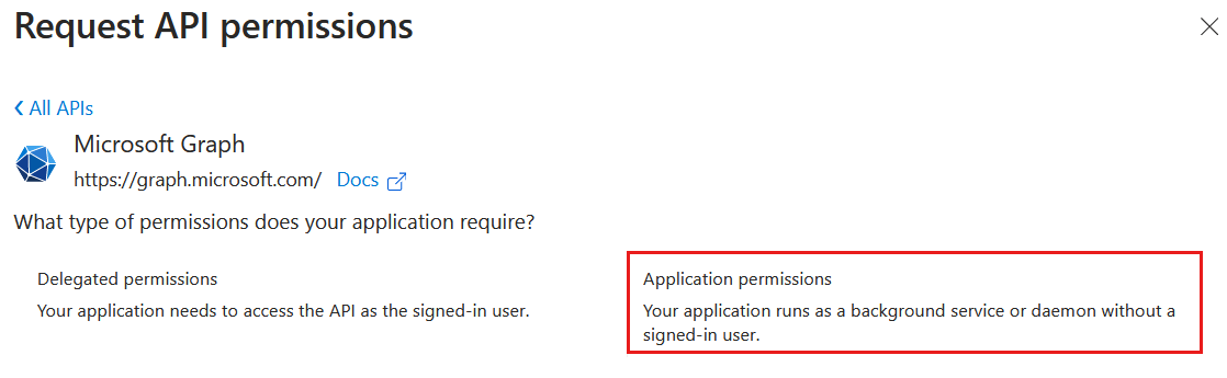 Captura de pantalla que muestra la ubicación de los permisos de aplicación.