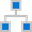 Icono de diagrama de red.