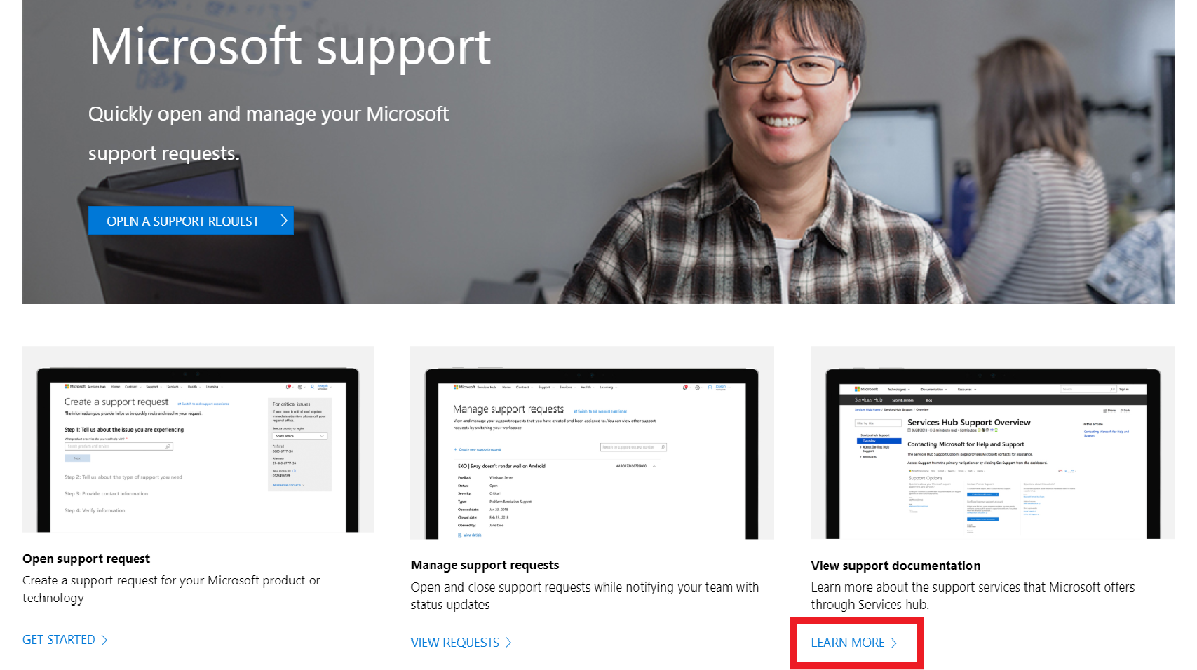 Contactar con el soporte t cnico unificado microsoft learn
