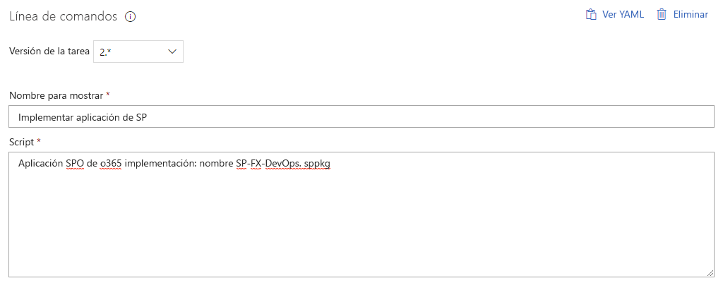 Implementar el paquete en el catálogo