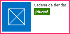 Icono de inicio del complemento “Chain Store” en la página de contenidos del sitio con el icono y el nombre del complemento.