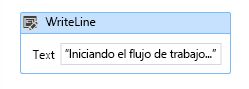 Figura 3. Actividad WriteLine