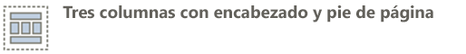 encabezado, 3 columnas, pie de página