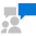 Imagen del icono de habla de dos personas.