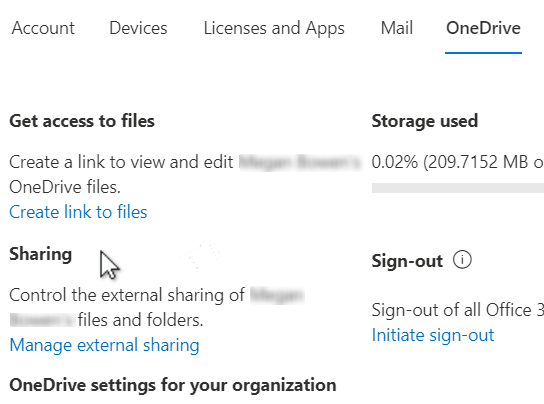 Cómo restaurar la configuración de uso compartido de Centro de  administración de Microsoft 365 para OneDrive - SharePoint | Microsoft Learn