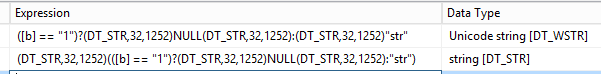 Conversión de cadenas en expresiones de SSIS