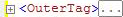 Captura de pantalla del código XML que muestra las tres etiquetas ocultas.
