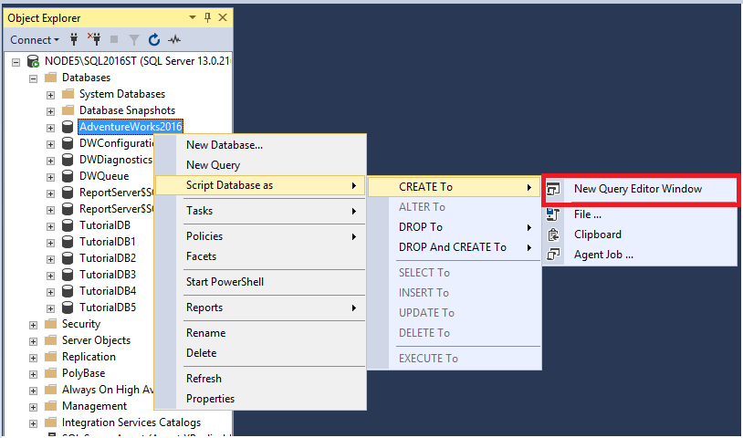 Base de datos de scripts