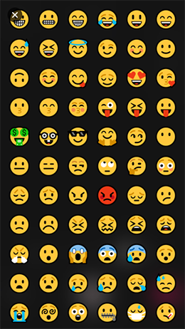 Captura de pantalla de la ventana emojis.
