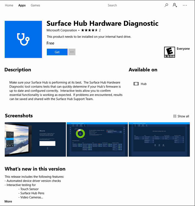 Captura de pantalla del diagnóstico de hardware.