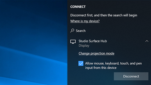 Captura de pantalla de una casilla para permitir la entrada del mouse, el teclado, la función táctil y el lápiz.