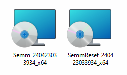 Captura de pantalla de los archivos de paquete de configuración de UEFI.