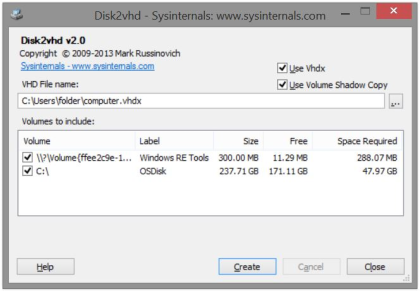 Disk2vhd - Sysinternals | Microsoft Learn