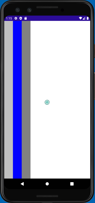 Captura de pantalla que muestra tres cuadros que extienden la pantalla completa verticalmente, cada uno apilado horizontalmente de izquierda a derecha.