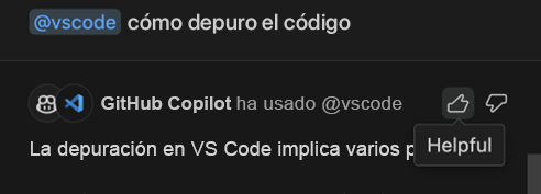 Captura de pantalla de los botones de pulgar hacia arriba como útil.