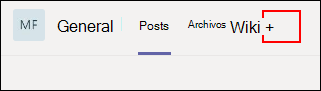 Captura de pantalla de la navegación de los equipos de Microsoft Teams.