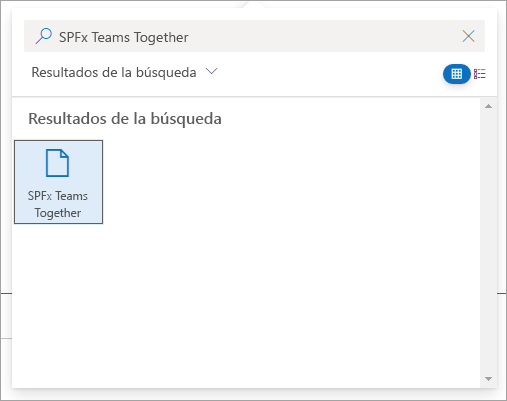 Recorte de pantalla del elemento web de SharePoint en la galería.