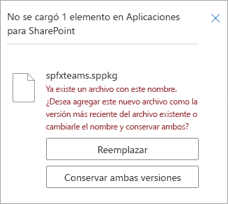 Recorte de pantalla en la que se arrastra el paquete de SharePoint a la biblioteca Aplicaciones para SharePoint.