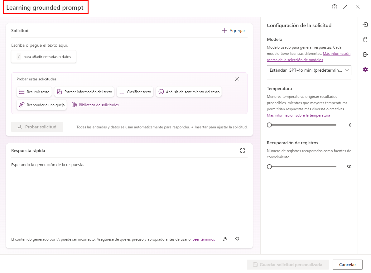 Captura de pantalla del campo Nombre; se ha introducido el nombre de la solicitud