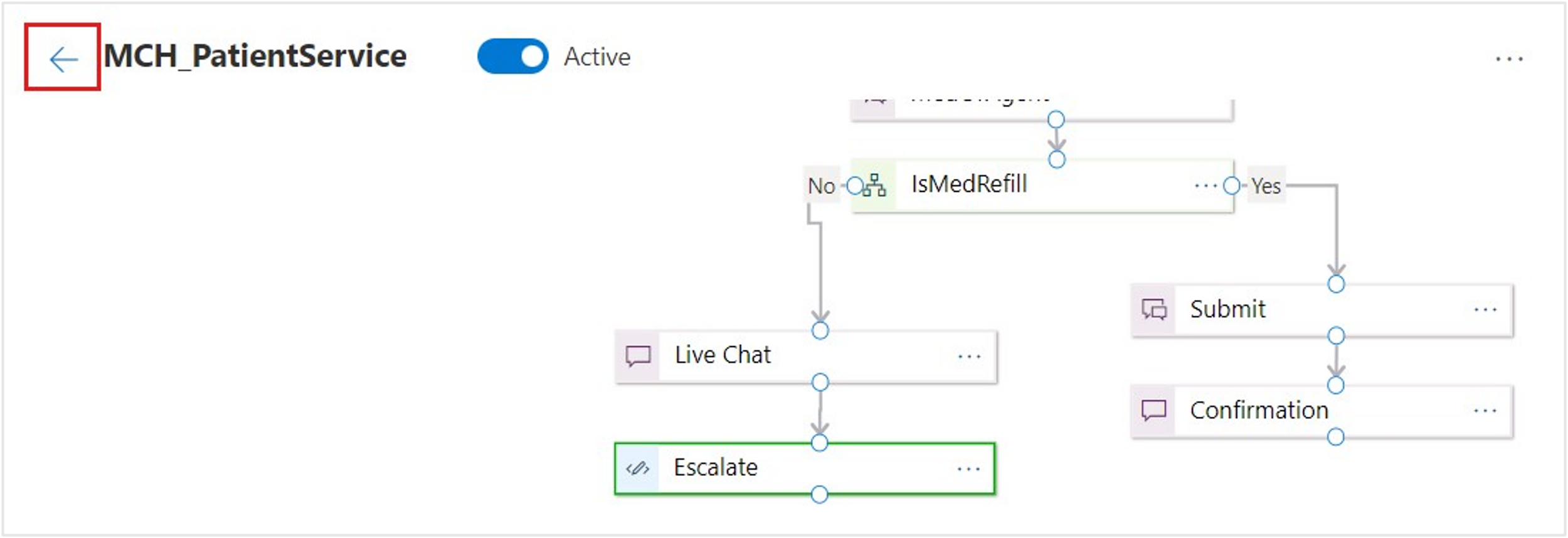 Screenshot of the navigation bar with the Exit option highlighted.