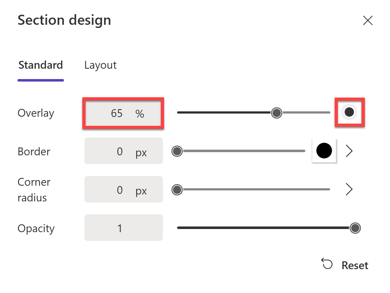 Captura de pantalla con el panel Diseñar, el estudio de diseño de Power Pages