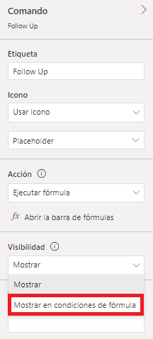 Captura de pantalla que muestra las propiedades de un paso