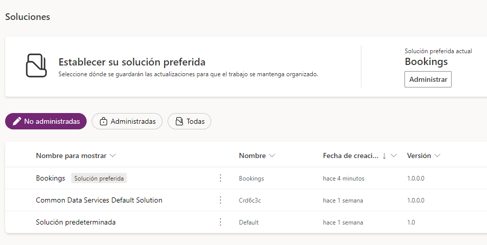 Captura de pantalla de la solución preferida en el Maker Portal