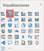 Captura de pantalla del panel Visualizaciones
