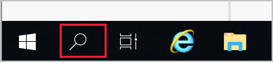 The Search button in the Windows taskbar.
