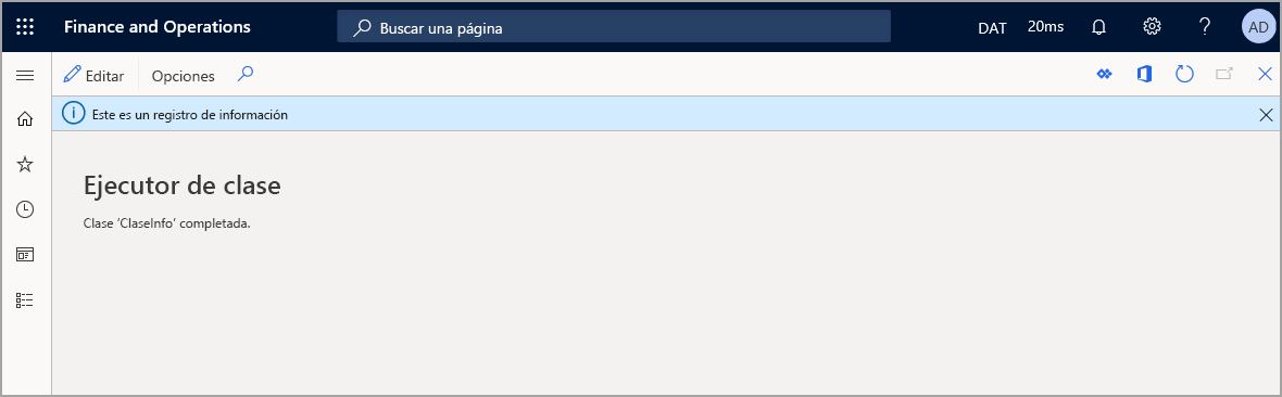 Esta captura de pantalla muestra cómo aparece el método de información en la interfaz de usuario.