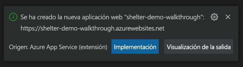 Screenshot showing the deployment configuration option.