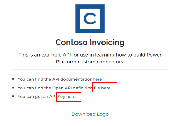 Captura de pantalla de los botones clave de API
