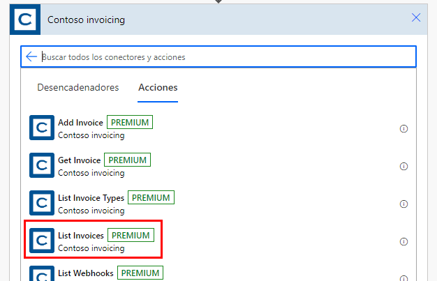 Captura de pantalla de Crear conexión