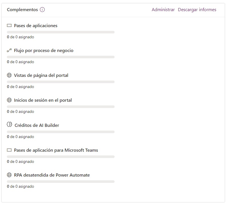 Captura de pantalla del cuadro de diálogo Administrar complementos con el menú desplegable Entorno que muestra ProdEurope seleccionado.