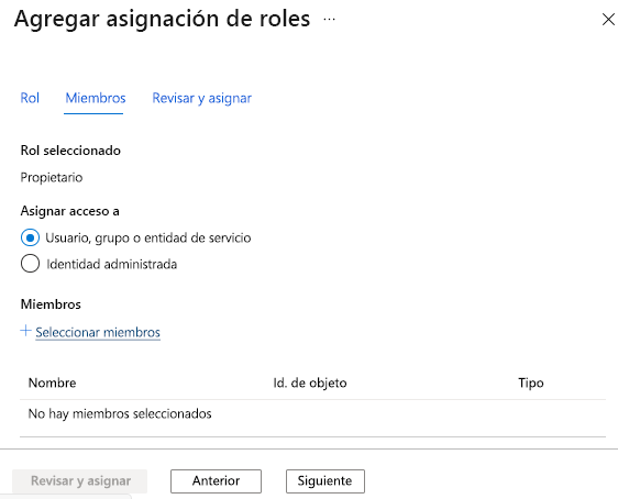Screenshot of the Member tab on the Add role assignment page. 
