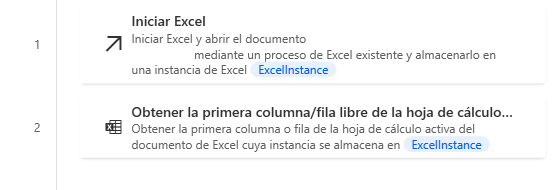 Captura de pantalla del ejemplo del área de trabajo.