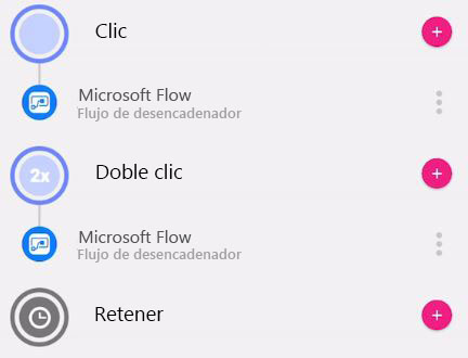 Captura de pantalla de Microsoft Flow agregado a Doble clic.