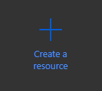 Captura de pantalla que muestra la opción Crear un recurso en Azure Portal.
