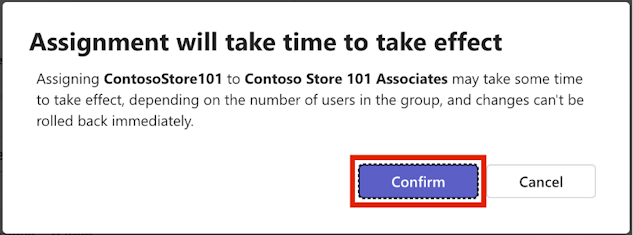 Screenshot of the Confirm button.