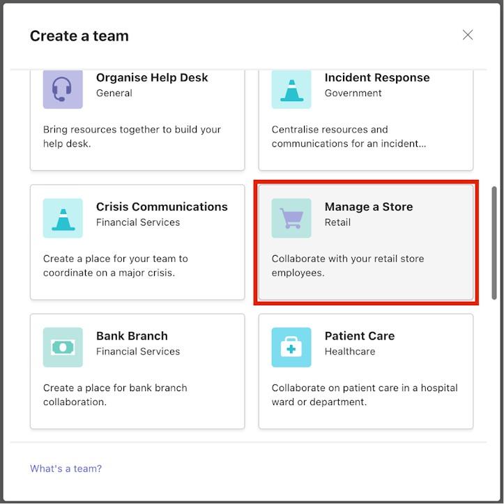 Screenshot of the Manage a Store option.