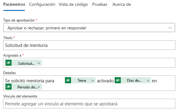 Captura de pantalla con el valor de Detalles