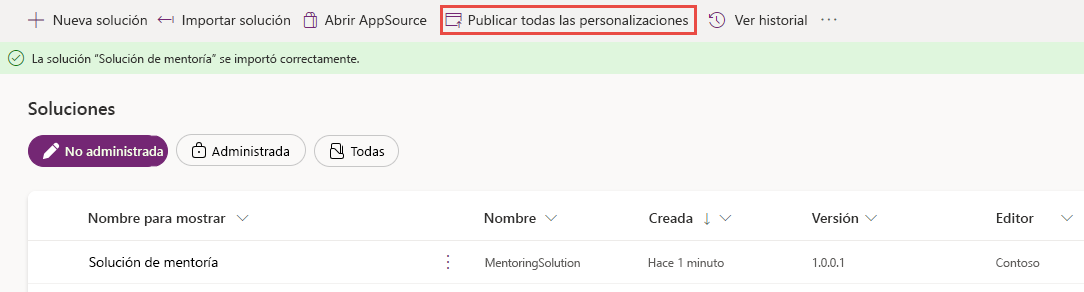 Captura de pantalla con el botón