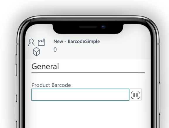 Captura de pantalla del escáner de códigos de barras en un dispositivo móvil