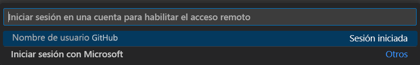 Captura de pantalla del símbolo del sistema para iniciar sesión.